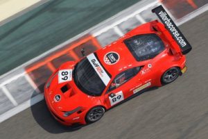 Mezard in action on the Villorba Corse Ferrari 458