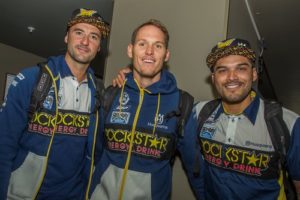 Pierre Renet, team manager Husqvarna Daniel Trauner and Pablo Quintanilla