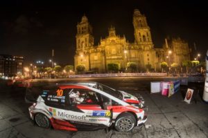 Zócalo square in Mexico City provided a dramatic backdrop to the the WRC