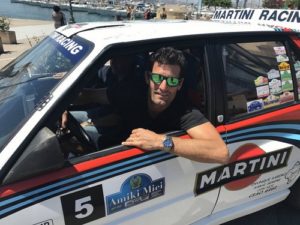 Mark Webber driver the Lancia Integrale